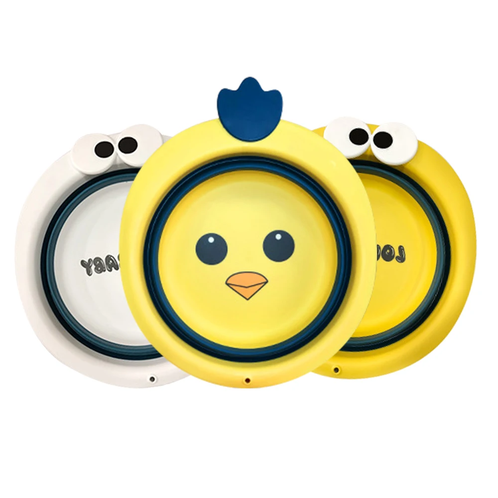 Laychee Plastic Baby Basin, 4L Capacity PP+TPE Round Washing Plastic Basin With Hanging Hole//