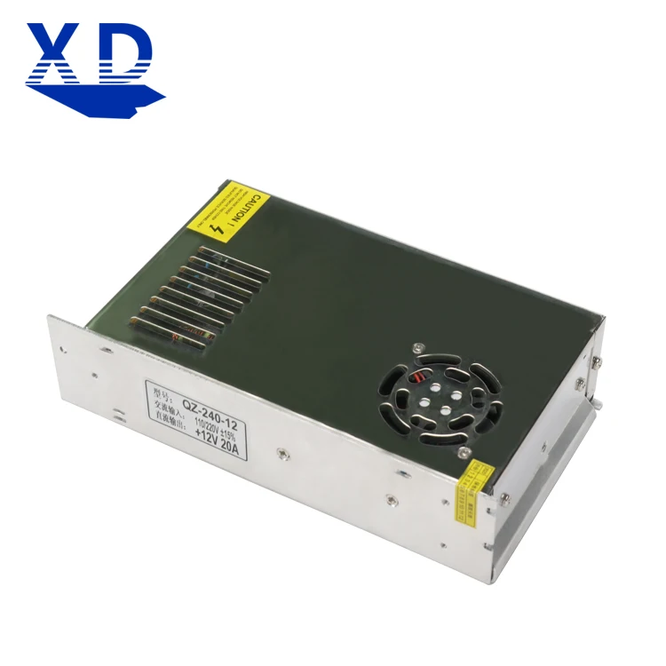 12V20A switching power supply full power monitoring security centralized industrial grade adapter 12v 500w dc motor
