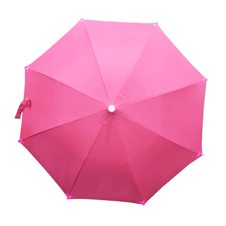 Creative gift Christmas 19'Auto open kids safety flashlight market little girls umbrella children umbrella with LED light