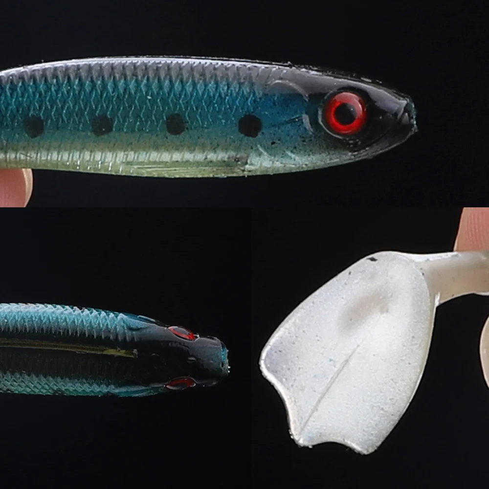 SUPERIORFISHING Soft lure Duck Palm Tail TPE Wobblers Carp Swimbait  Paddle tail Fishing Shad Lure YZ701