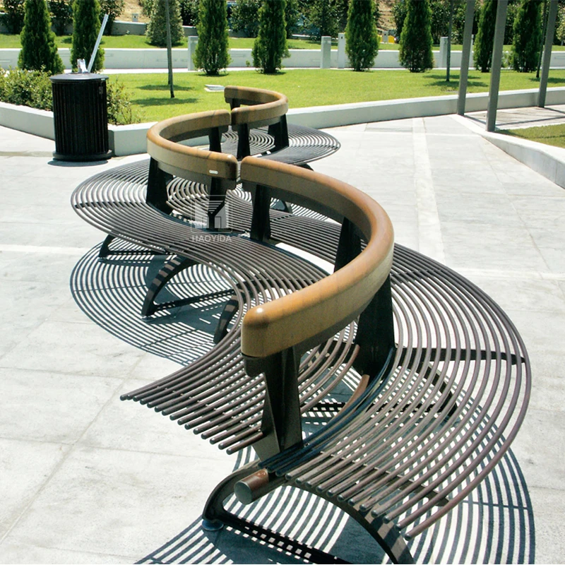 S shaped Outdoor Waterproof  Leisure Bench Chair Hotel Lobby Shopping Mall Resting Sofa Folk Square Park Rest Chair Stool
