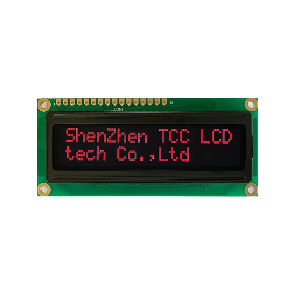 RoHS square Winstar 1602 oled screen Parallel or serial MPU interface 16x2 character oled display