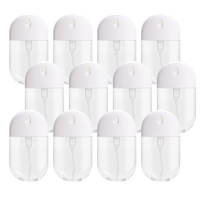 30ml 50ml pocket size fine mist spray bottle oval transparent plastic spray bottle