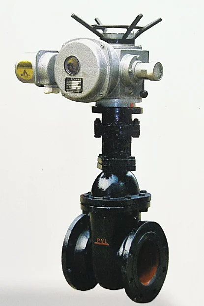 GOST high quality DN200 electric carbon steel motorized cuniform gate valve