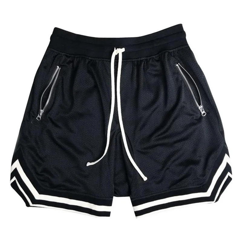 Custom Summer Jersey Class Uniform Plain Net Shorts Striped Sweat Basketball Shorts Double Mesh Shorts Men