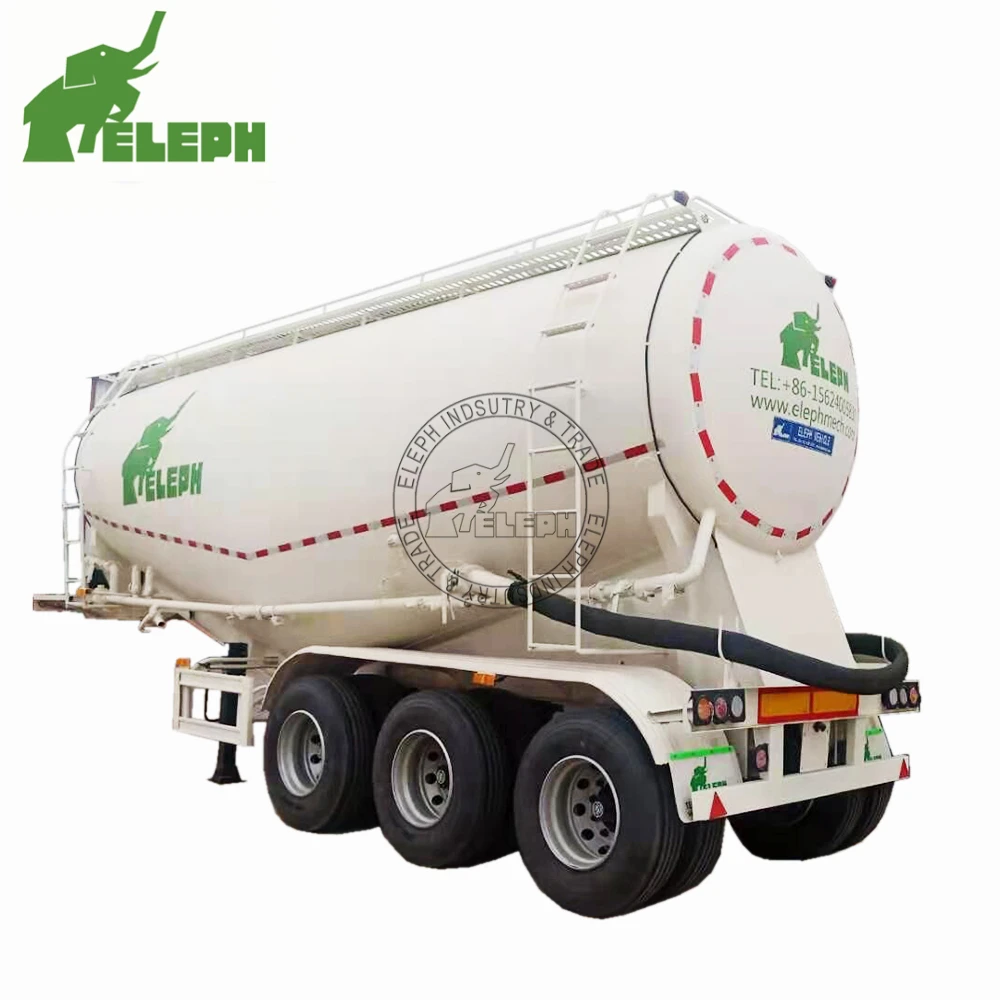 2021 China Factory Price 2V W Shape Dry Powder Tank Bulk Cement Trailer