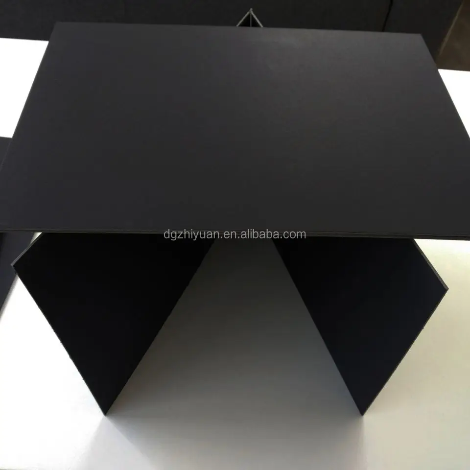 Black cardboard in sheets for jewelry box Black core board high stiffness black boxboard