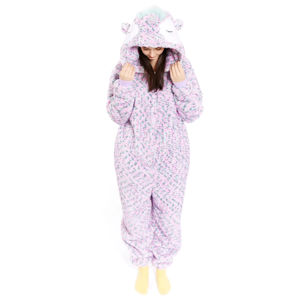 New Style Pyjamas Women Winter Animal Sherpa Plus Size Jumpsuits Unicorn Onesie Anime Onesie for Adults