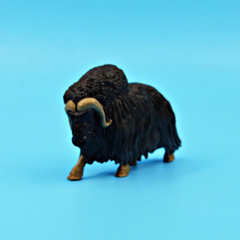 Animal toys for children rhinoceros hair cattle plastic ornaments wild animal model anti-real cattle custom-made toys