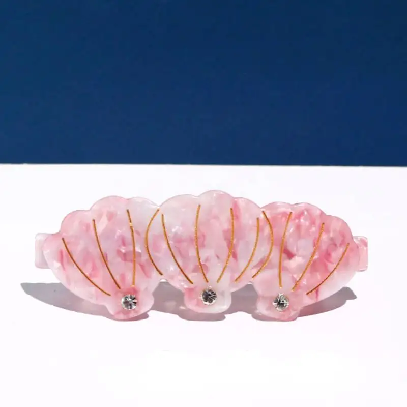 famous acetate shell hair barrette brands pink resin clips for girls hair accessories wholesale beauty designer hair clips
