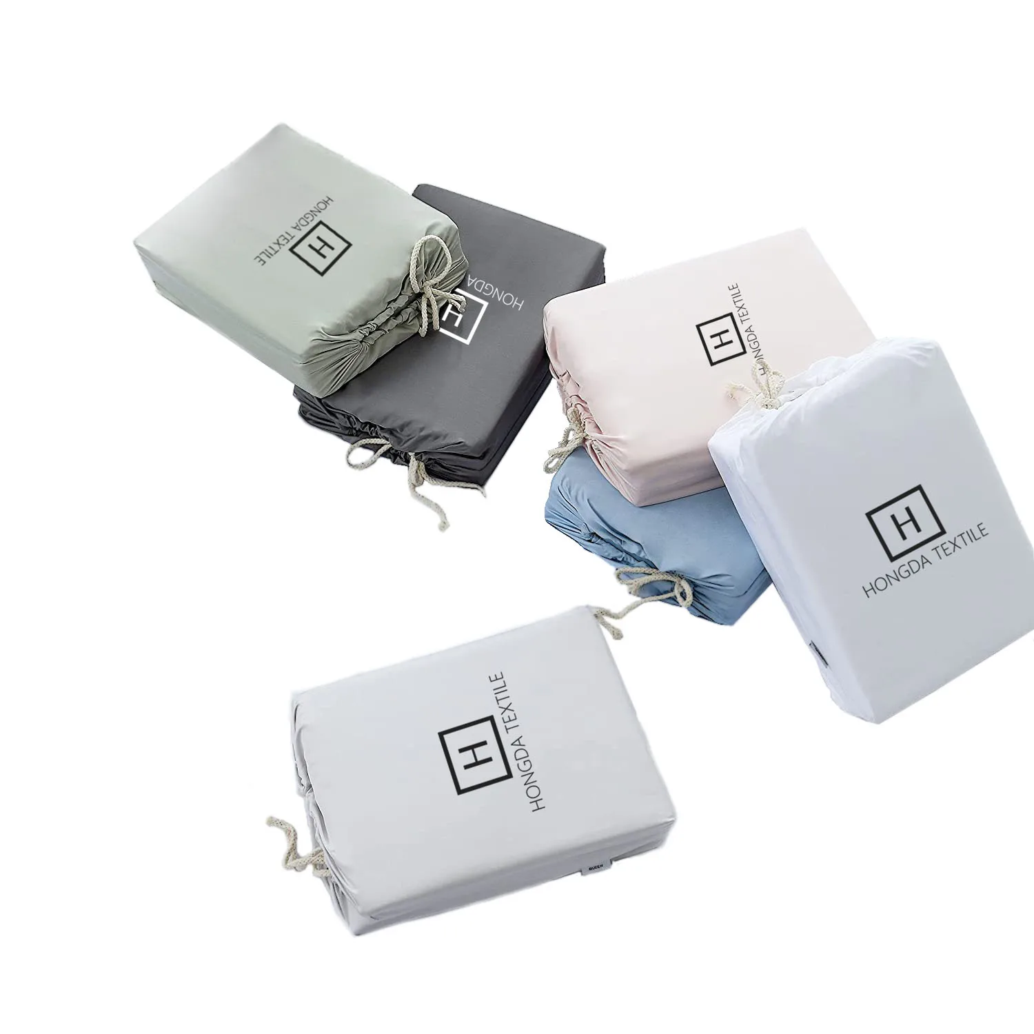 Оптовая продажа простыни из 100% хлопчатобумажной ткани набор простыней для гостиниц пододеяльник атласное плетение