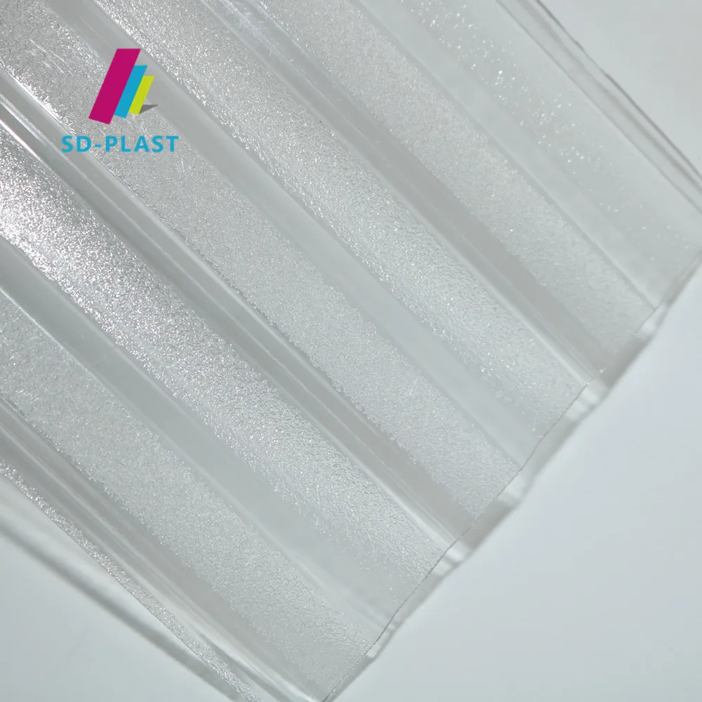Transparent polycarbonate corrugated  pc wave board plastic hollow sheet