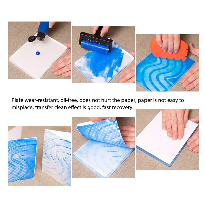Customized Size Gel Plates Printmaking on Paper Monoprinting Resin Clear Gelli Plate For Art Craft Gel Printing Plate Tools