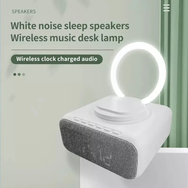 Умная электроника с Bluetooth будильник Беспроводная зарядка 12 видов музыки белый шум счетчик