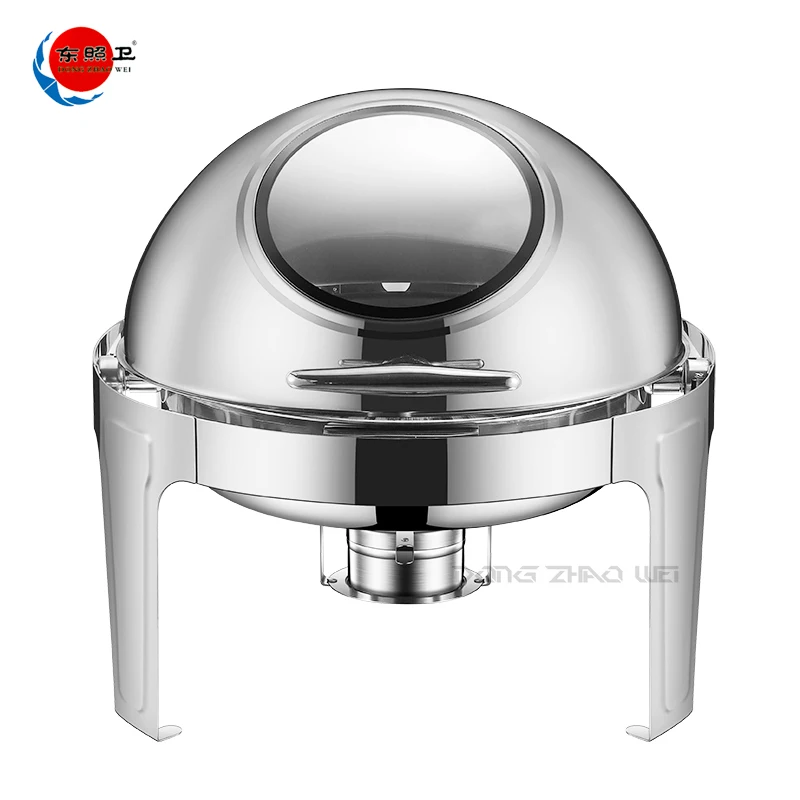 Hotel Buffet Commercial Equipment Food Warmer Stainless Steel Top Round Clamshell Chafing Dish Warmer For Party Chafing Dishes