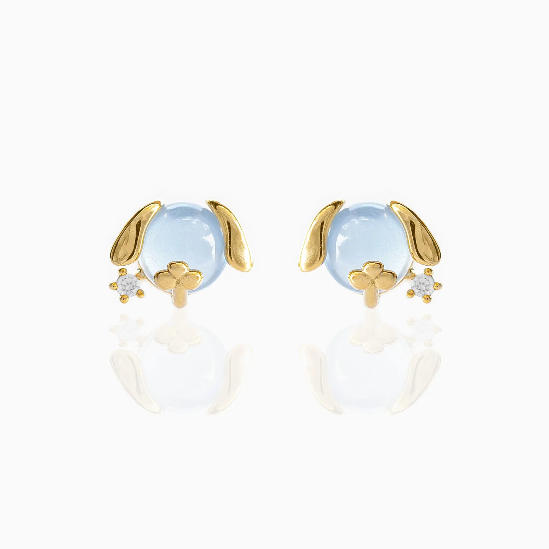 ER0134 trendy jewelry small tiny  earing dog stud post girls party cute animal head 18k gold 925 silver color dog earrings