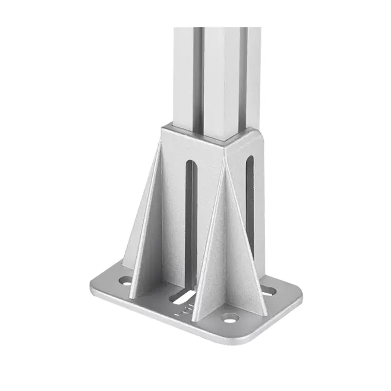 LANGLE Aluminum fixed Foot base profile support foot accessories aluminum alloy square tube column fixture connector profile