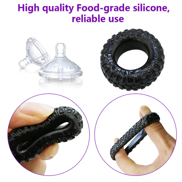 2Pcs/Set Tire Type Delay Ejaculation Adults products sex toys in karachi pakistan Silicone Penis Rings Cock Ring for Men