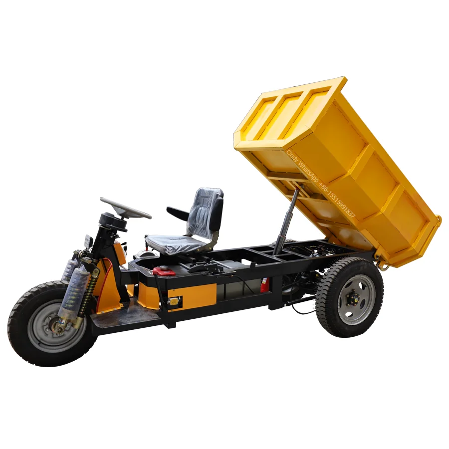 Brushless motor dry battery Xupai dumper mini/electric dumper tractor 72V4KW/electric cargo tricycle