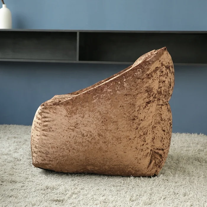 Modern Style Multiple Colour Velvet Fabric Bean Bag Chair