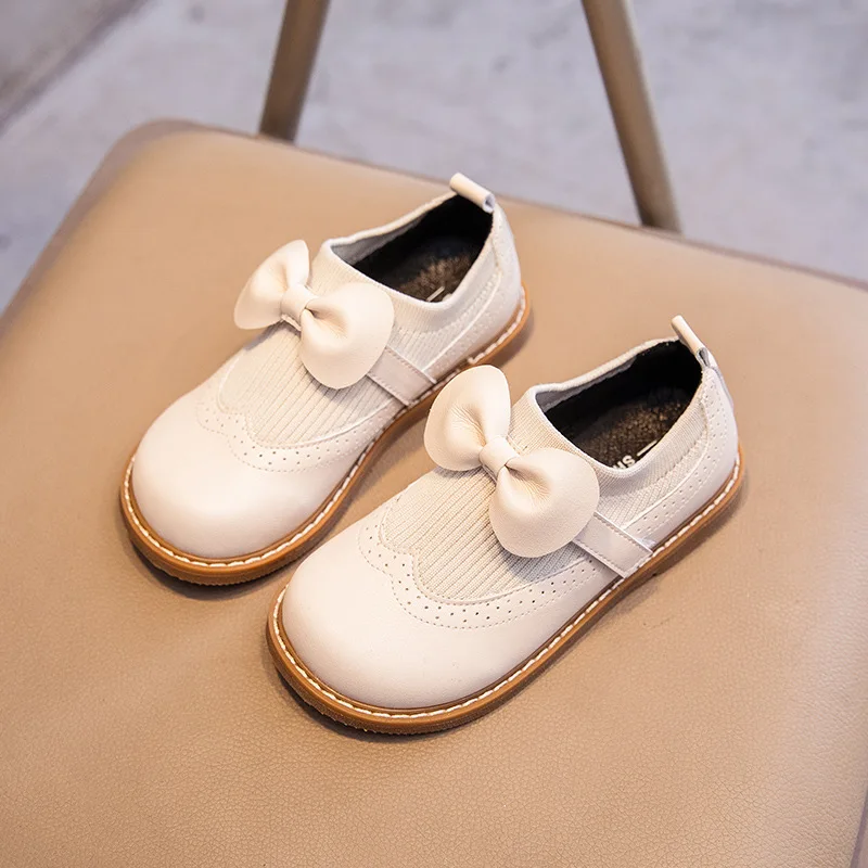  2020 New Fashion Children Princess Dance Shoes Kids Girl Dress Party Lovely Flats Casual Single Walkers Soft Slip-on