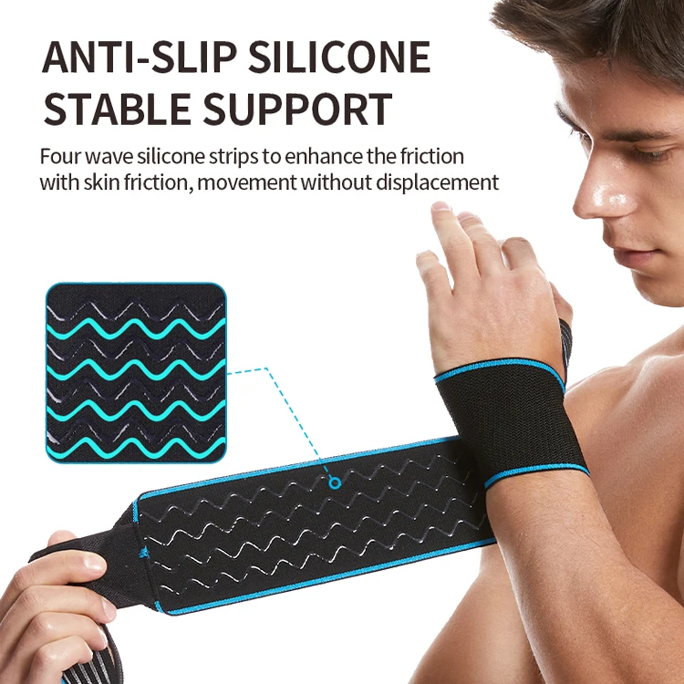 Custom Anti Slip Wrist Wraps Weight Lifting Wrist Straps For Fitness
