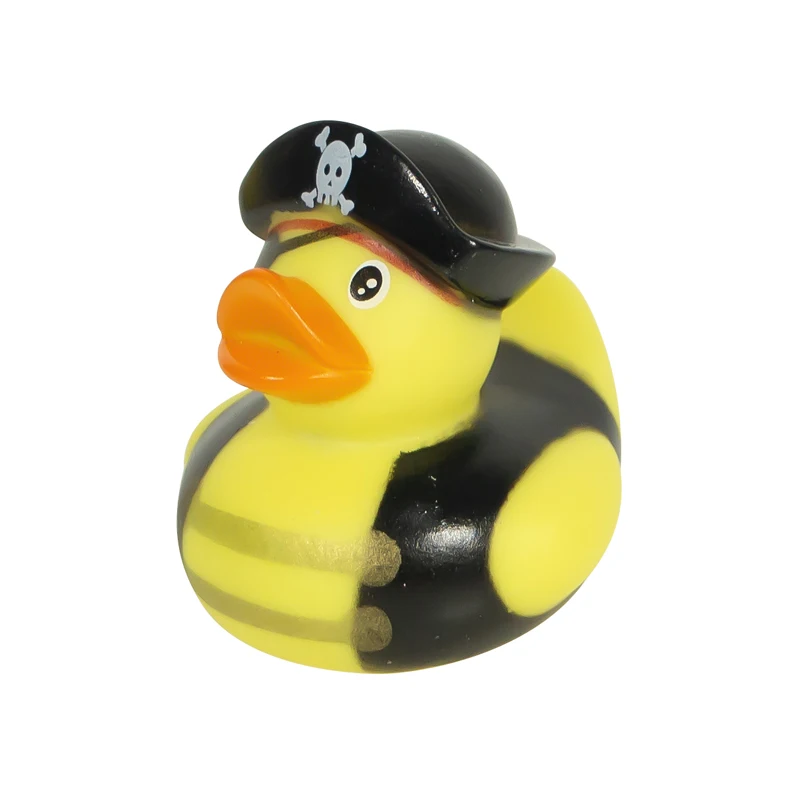 Promotional Floating Race Animal Bath Duck Printed Vinyl Baby Novelties Toys Squeaky Bath Bulk Rubber Ducks for Bathroom Use