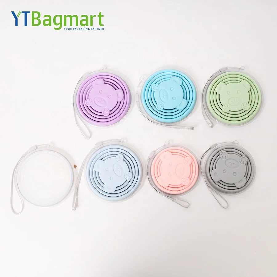 Silicone Folding Cup Portable Reusable Bpa Free Collapsible Travel Water Mug Foldable Drinking Cups for Camping Drinkware