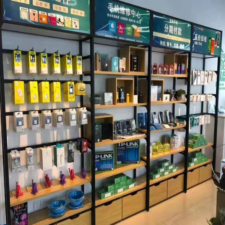 Custom Mobile Accessories Supermarket+Shelves Label r Shenzhen Corner Double-Side Pro Supermarket Shelves