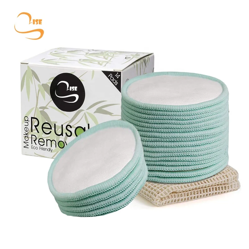 Factory Seller 8cm Round Organic Makeup Remover Pads Chemical Free Soft Bamboo Cotton Face Wipes (1600206790189)