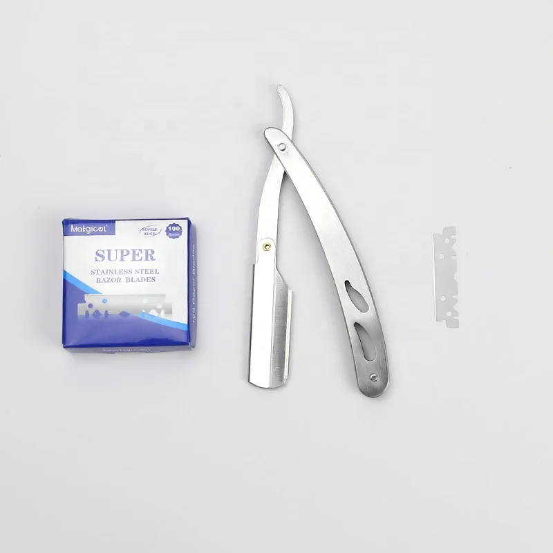 Оптовая продажа высокое качество Пользовательский логотип импортные лезвия для парикмахерских лезвий из нержавеющей стали 100