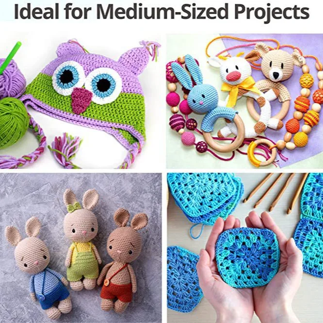 Hot selling 68-piece crochet set TPR soft handle aluminum crochet hook storage bag DIY needle crochet crochet kit for beginners