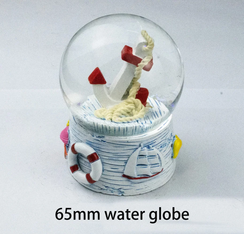 Tropical ornament beach ocean decoration resin starfish water globe