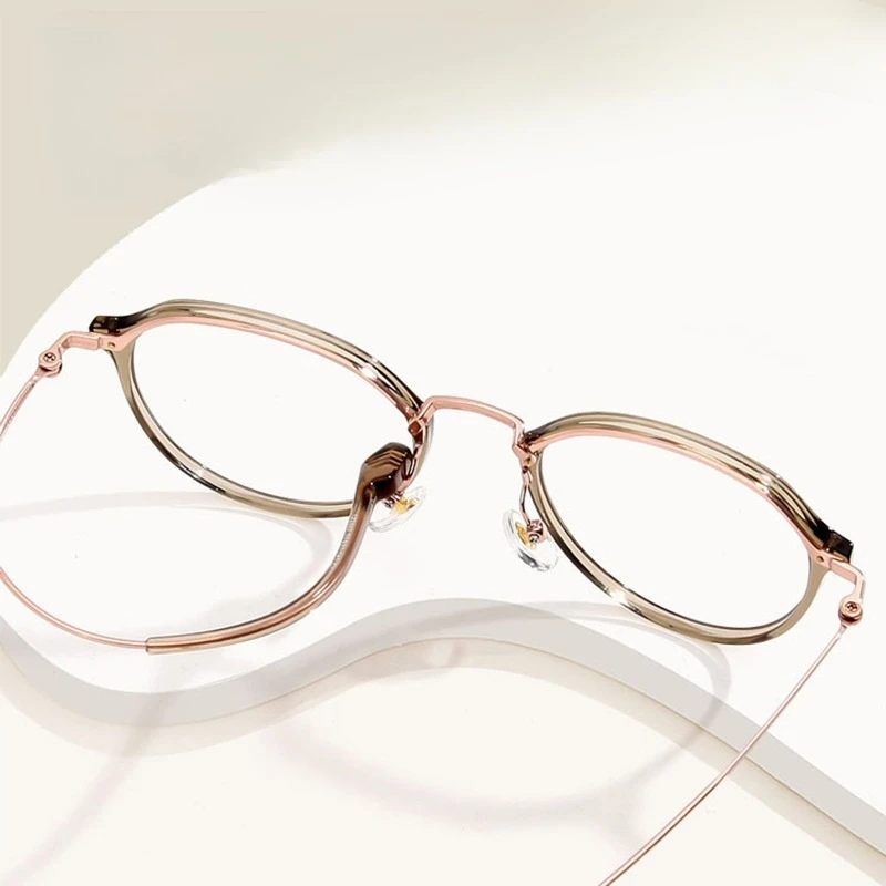 Ultra-light TR90 Glasses Frame Pure Titanium Temple Glasses Frame for Optical Eyewear Men Women Fashion Spectacle Myopia Glasses