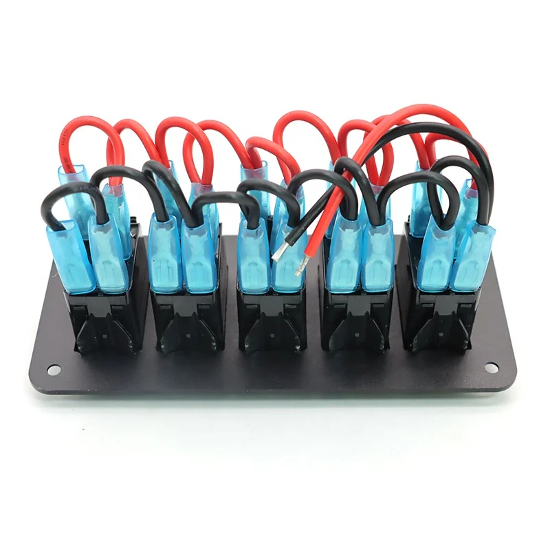 Wattbons 5 Gang морской 12 Вт водостойкый led кулисный переключатель панель Pin предварительно смонтированный автомобильной для автомобиля