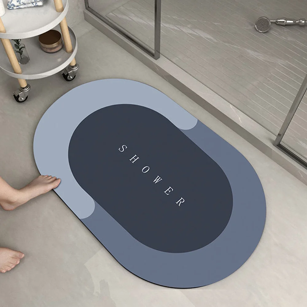 Soft Comfy Super Absorbent Non Anti Slip Pvc Toilet Floor Foot Diatomite Bath Mats Shower Mat For Bathroom Rugs And Sets