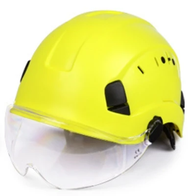Custom Construction Industrial Safety Hard Hats with clear  ABS visor goggles safety helmet