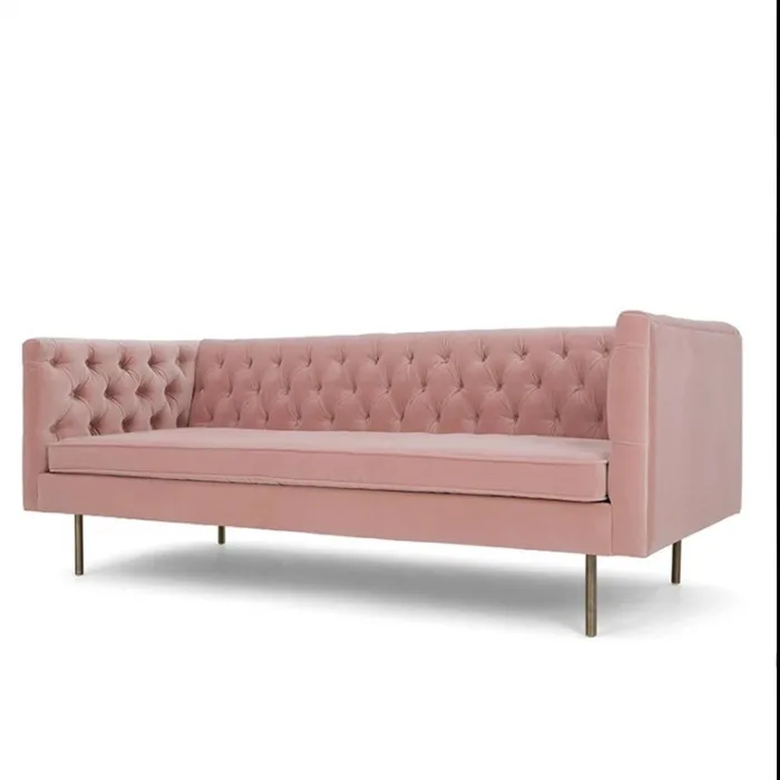 Natalia Velvet Tufted Sofa Contemporary Sofa Living Room Furniture