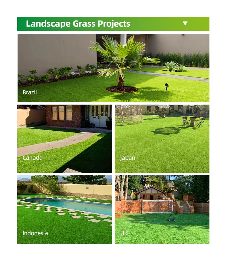 2023 Chinese best selling natural long landscape artificial fake grass lawn carpet roll in the WORLD