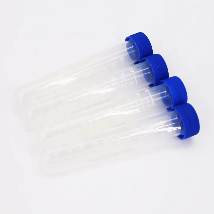 Лабораторная прозрачная пластиковая круглая пробирка 50 мл, винтовая центрифуга 15 мл