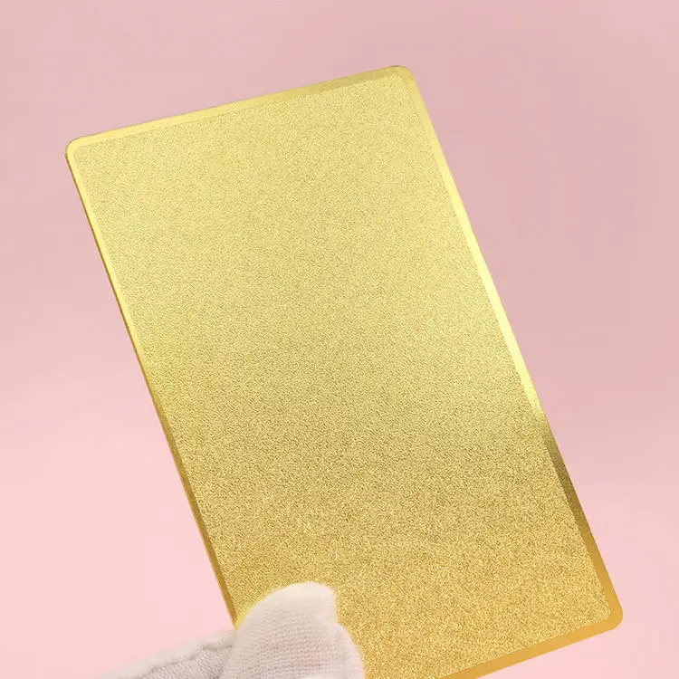 Custom High Quality Metal NFC Business Cards Blank Brushed Gold Brass Sublimation Metal NFC Card