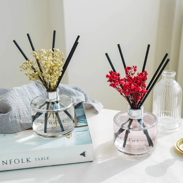 Reed Diffuser with Preserved Flower, cocodor, Rose perfume Reed Diffuser, Fragrance, 6.7oz
