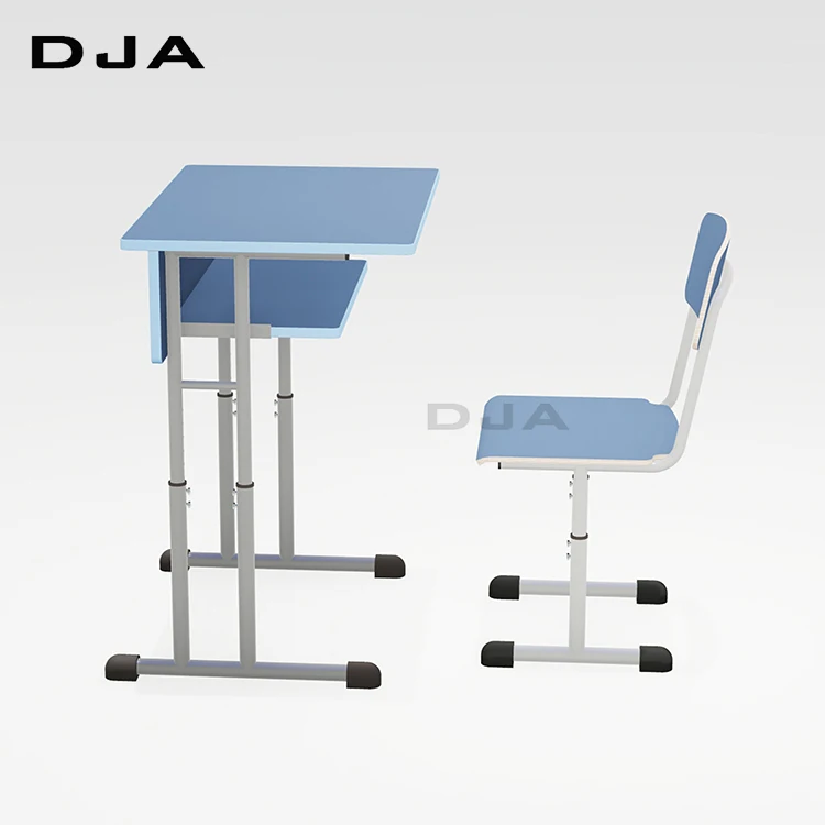 Adjustable wooden student studying and meeting chairs with table at school color optional desk chair sets