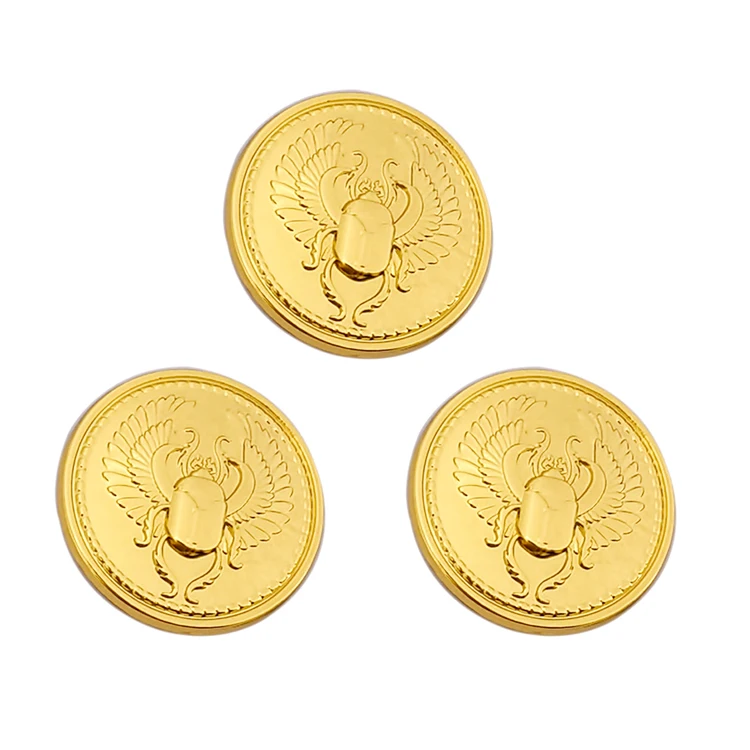 High quality engraved gold brand logo custom clothes metal dome shank button with logo for denim clothing