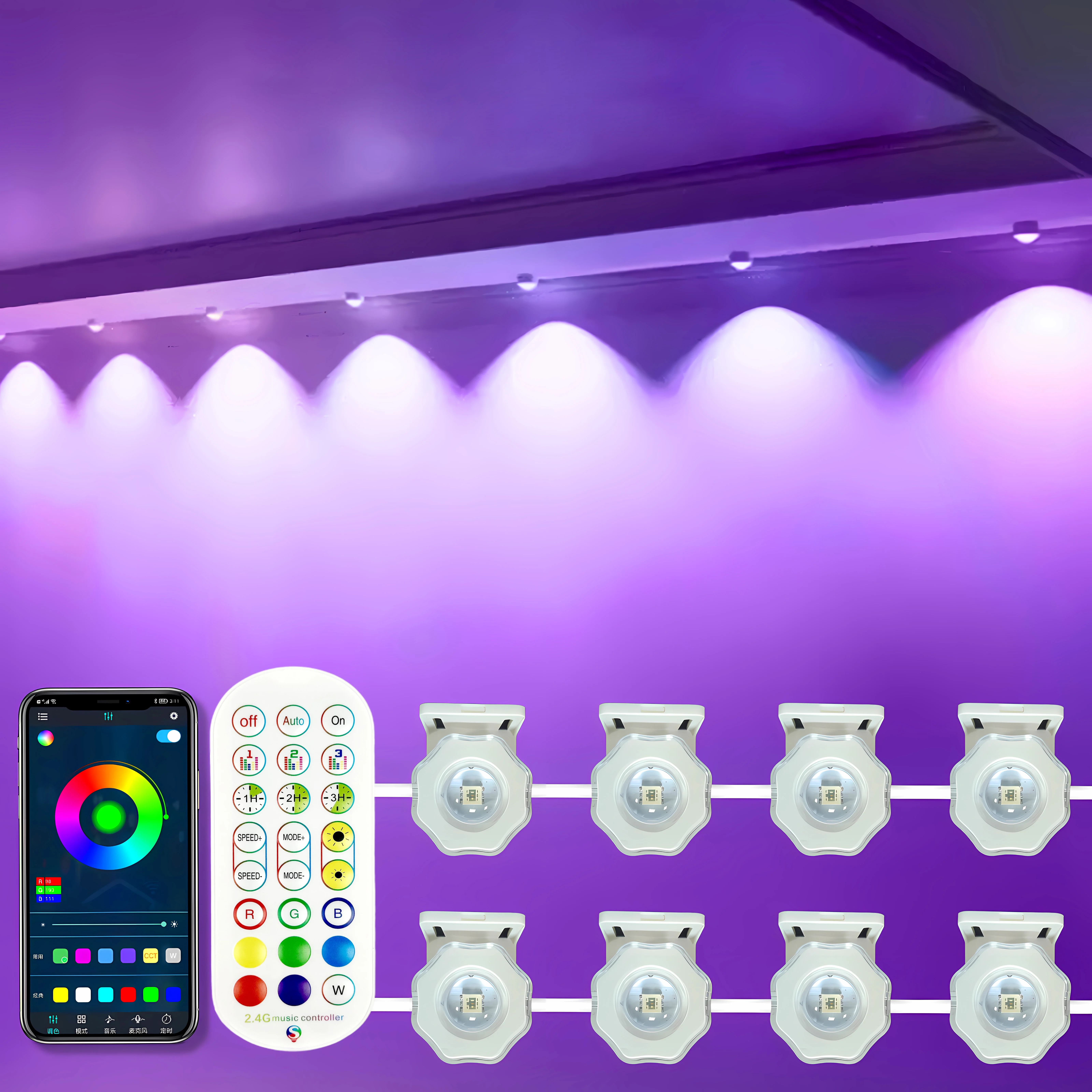 Led Strip Lights 2.4M 3.2M Tape 5050Smd Music Christmas Atmosphere Tv Backlight Usb Rgb Led Strip Dc5V Led Cabinet Light