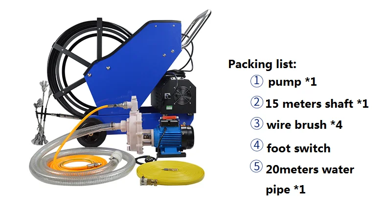 KT -8001 Kitchen exhaust cleaning machine forward and reverse rotation water pipe 20m