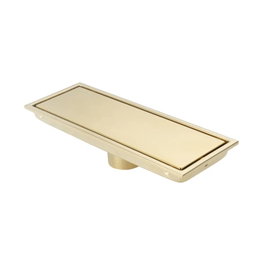 SUS304 из нержавеющей стали, дренажная труба для душа, 12 дюймов, матовое золото с плиточной вставкой, решетка, съемная Скрытая крышка