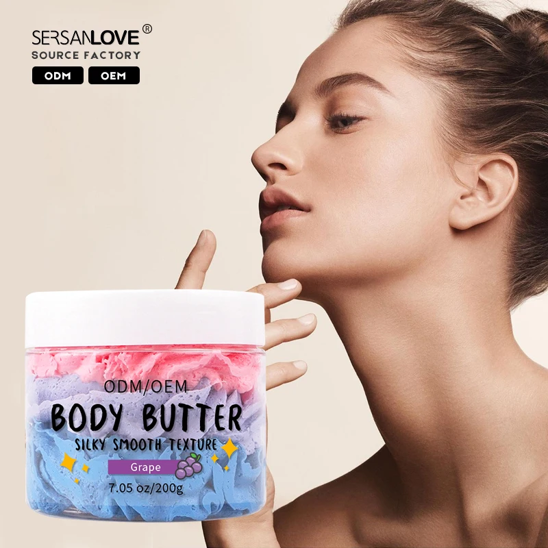 Wholesale Private Label Colorful Rainbow Butter Ice Cream vanilla body butter