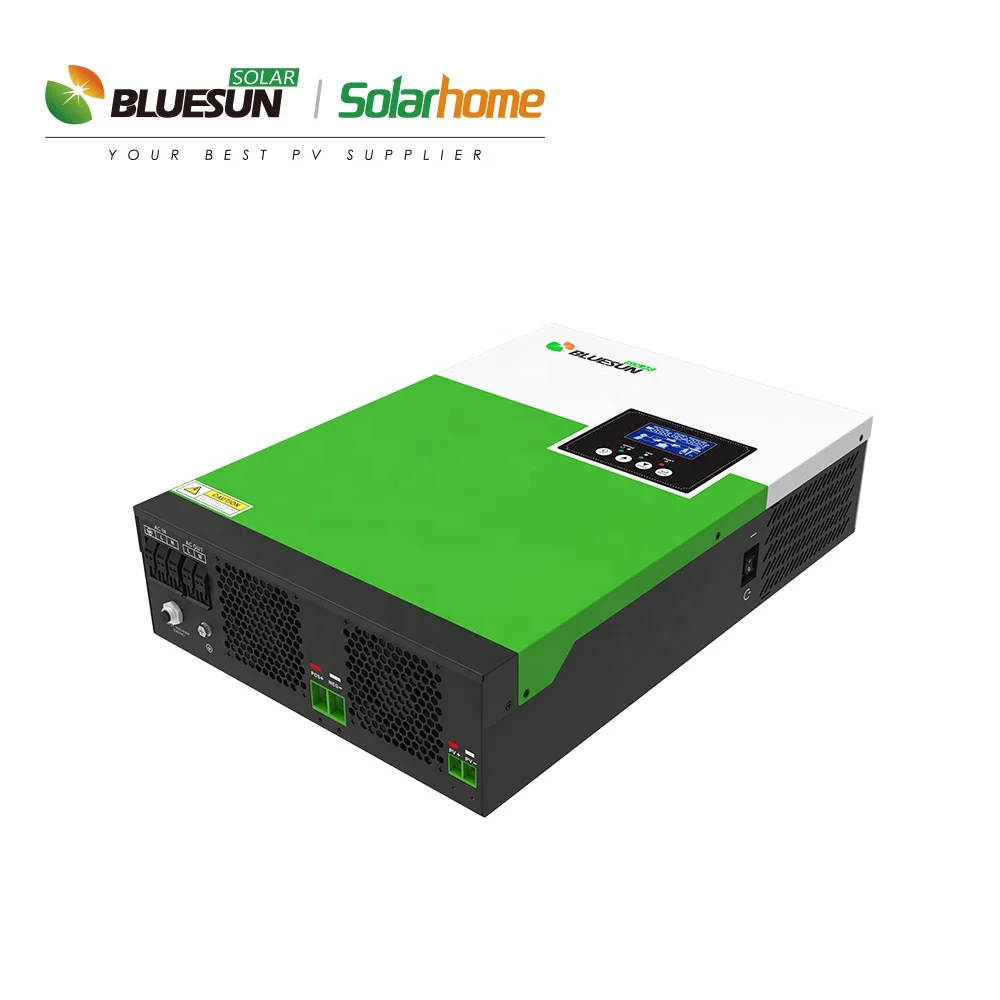 BLUESUN 5500W неэлектрифицированный солнечный инвертор Гибридный 3.5KW 5.5KW с немодулированным синусоидальным сигналом со слежением за максимальной точкой мощности Встроенный 100A солнечное зарядное
