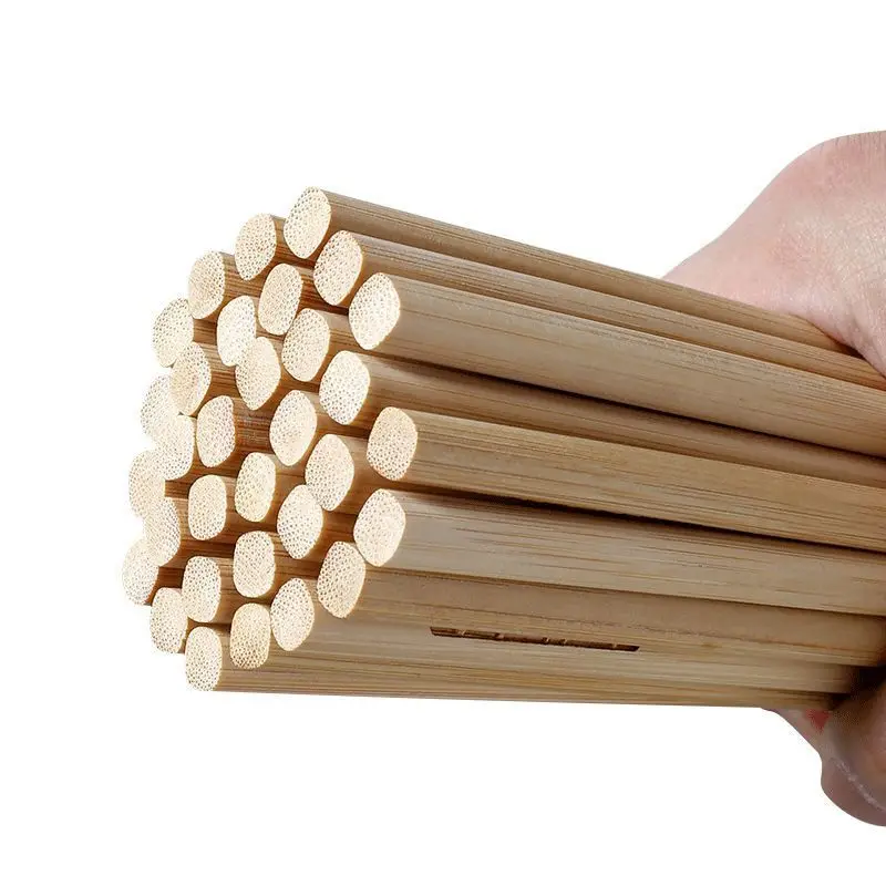 Customized Lettering Logo Commercial Room Restaurant Hot Pot Special Lengthened 100 Pairs Wholesale Bamboo Chopsticks